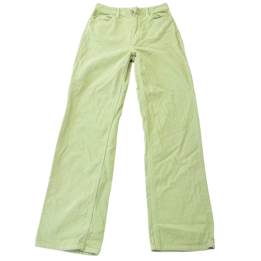 Women’s Light Green 90's BF Corduroy Wide-Leg Pants